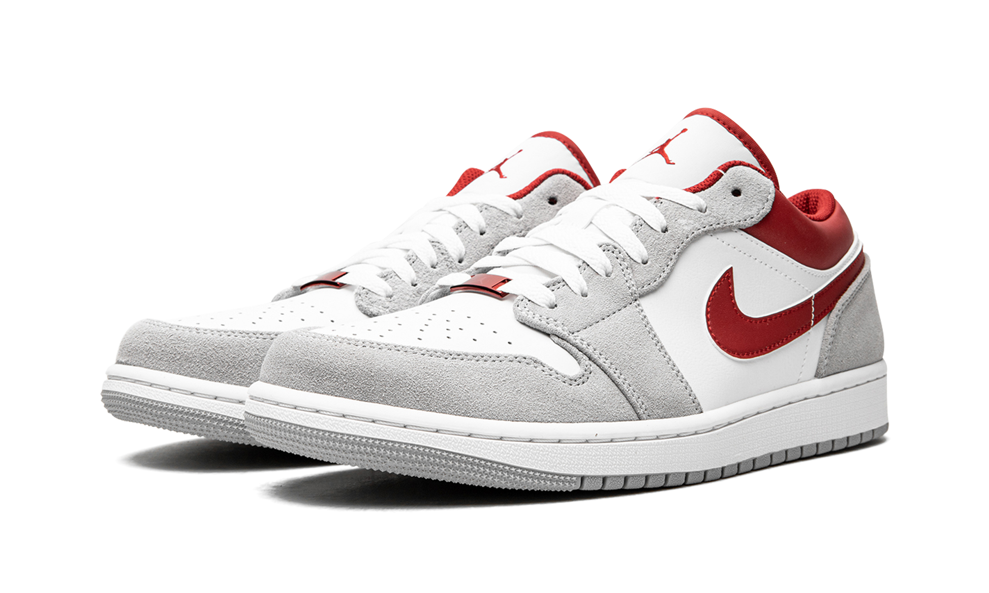 Air Jordan 1 Low Se "white / Grey / Red" - 2