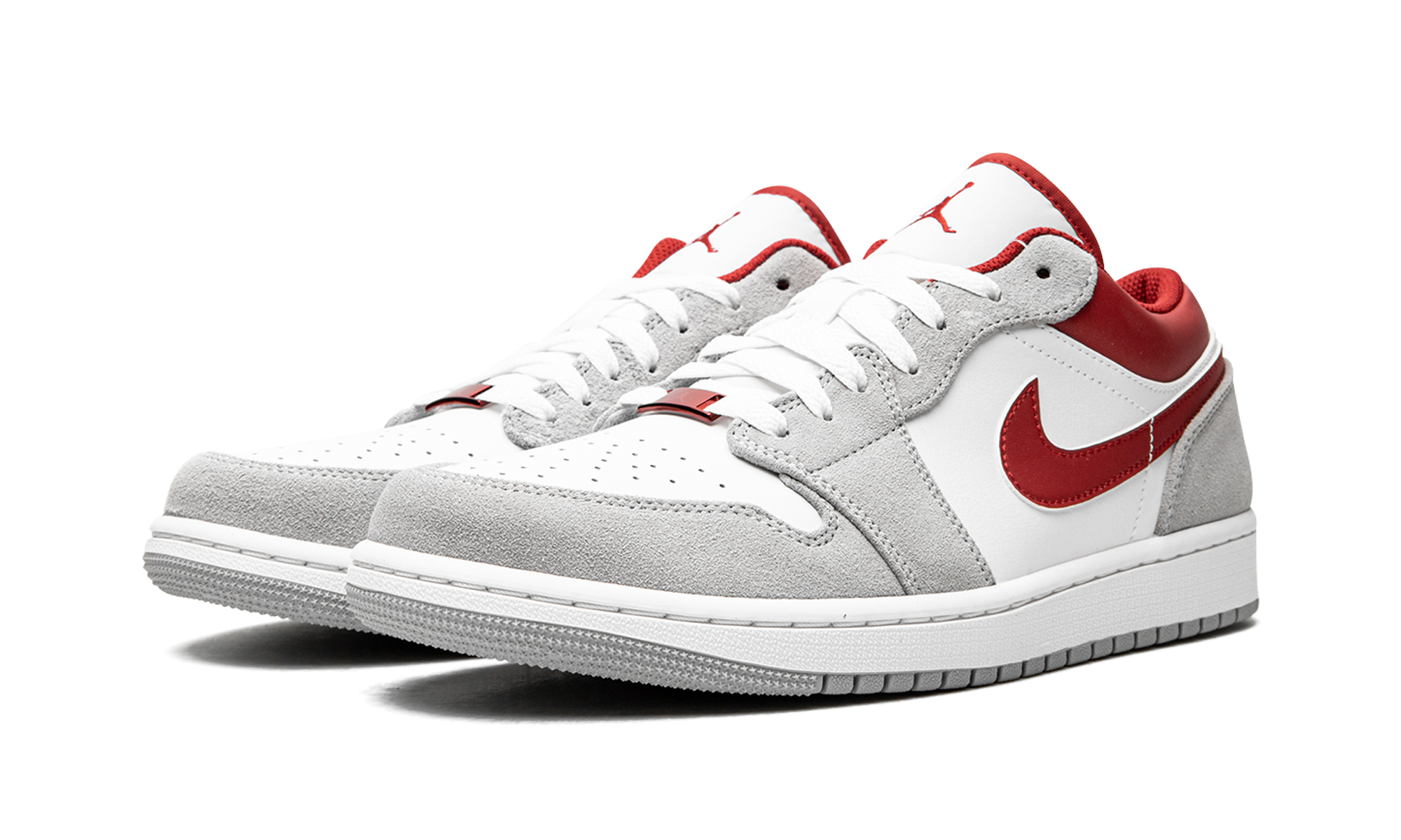 Air Jordan 1 Low Se "white / Grey / Red" - 2
