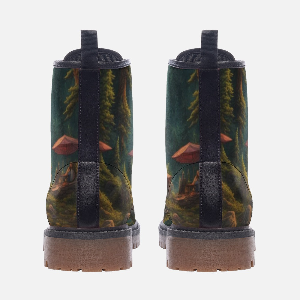 Hippie Art Zone - Stunning Mountain Landscape Casual Leather Lightweight Boots For Hippies