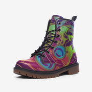 Hippie Art Zone - Psychedelic, Trippy Milky Way Casual Leather Lightweight Boots