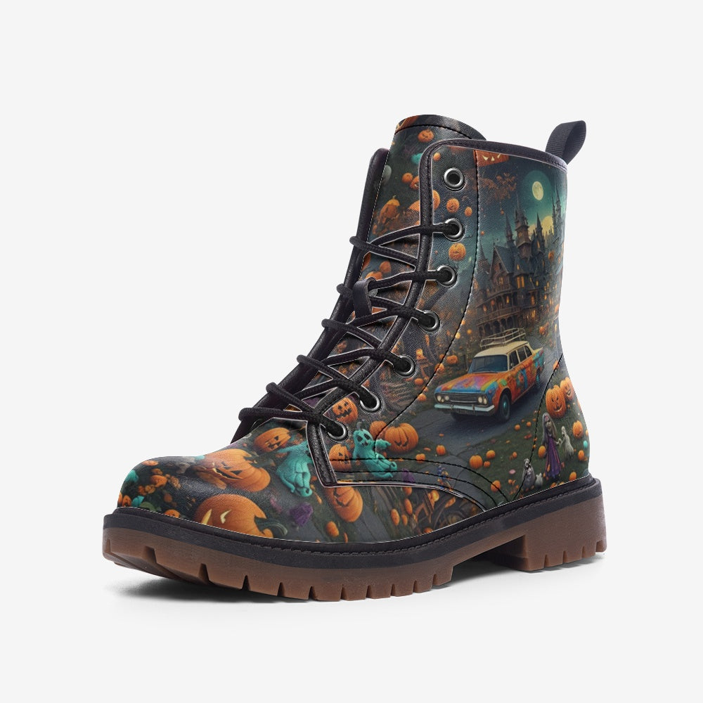 Hippie Art Zone - Hippie Leather Boots For Halloween