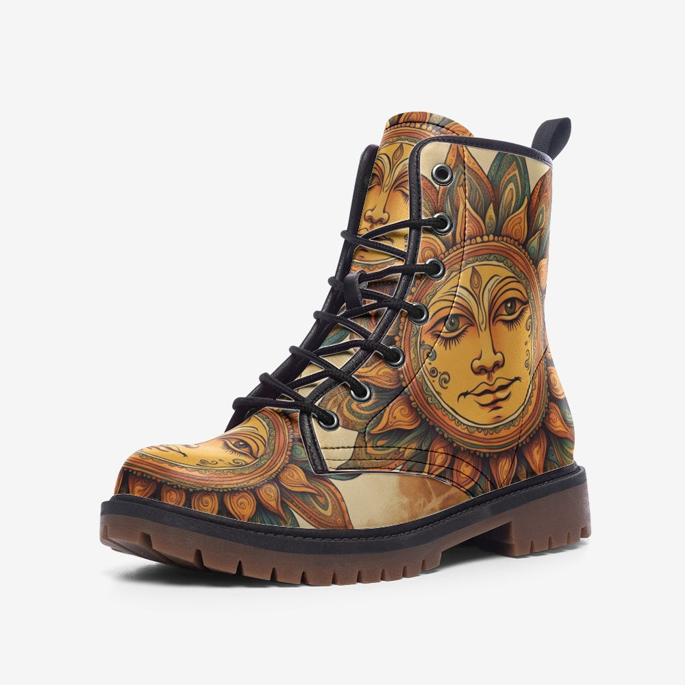 Hippie Art Zone - Bohemian Mandala Vegan Leather Boots