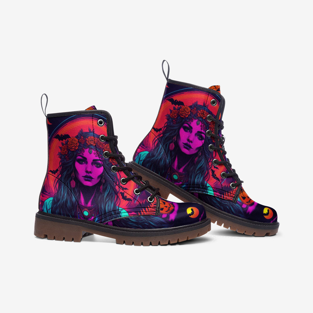 Hippie Art Zone - Gypsy Soul Music Leather Boots For Hippie Halloween