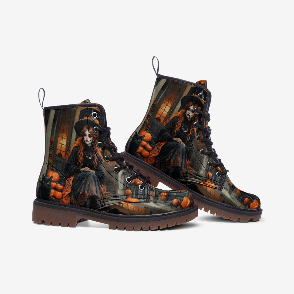 Hippie Art Zone - Young Witch Leather Boots For Hippie Halloween