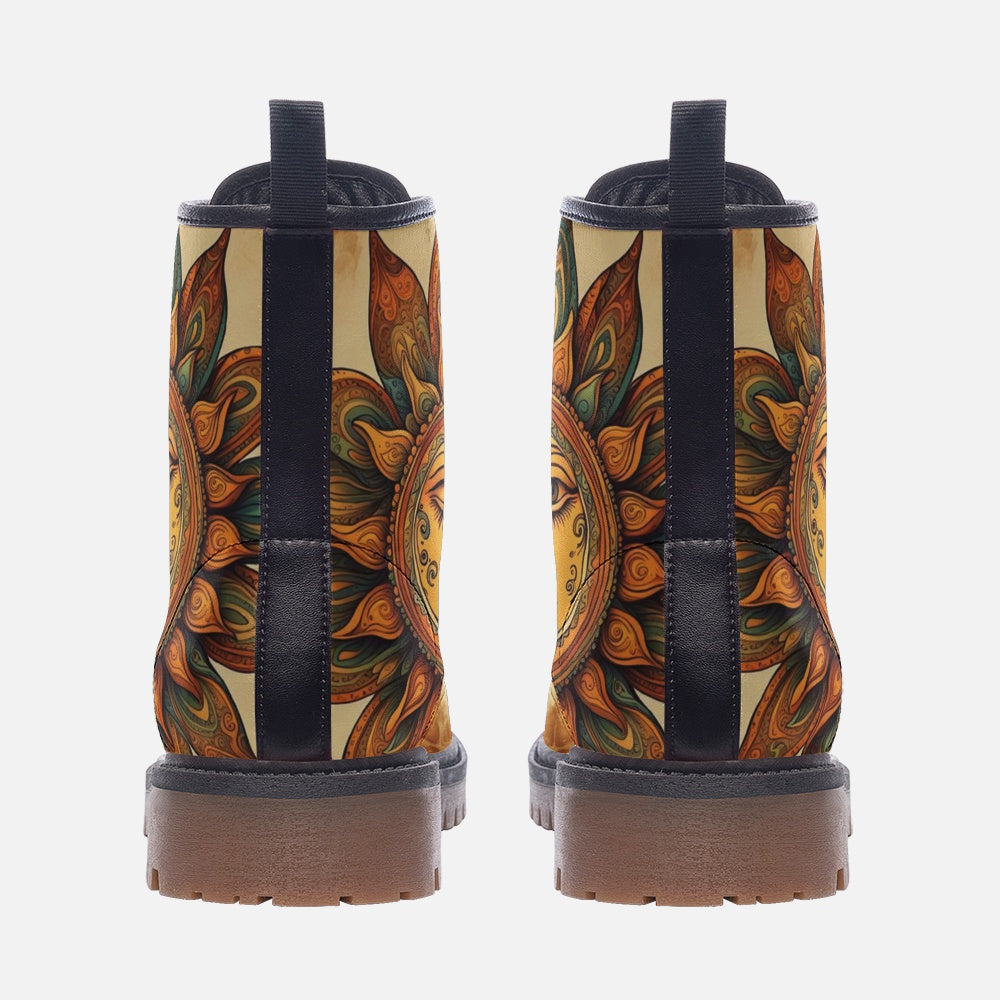 Hippie Art Zone - Bohemian Mandala Vegan Leather Boots