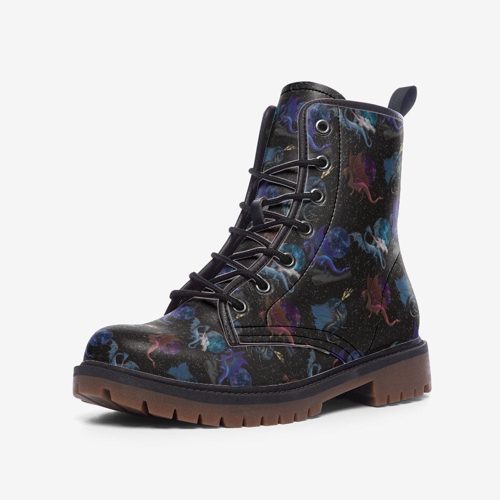 Hippie Art Zone - Dragons In Space Vegan Leather Boots