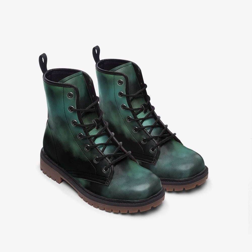 Hippie Art Zone - Green Skies Vegan Leather Boots