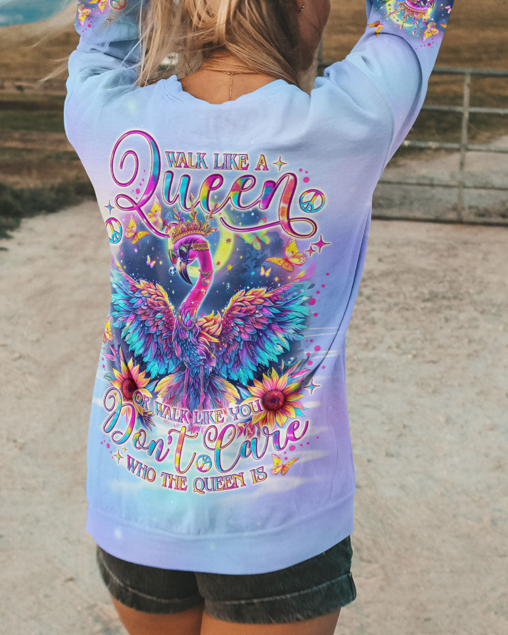 Hippie Art Zone - Walk Like A Queen Flamingo For Hippie