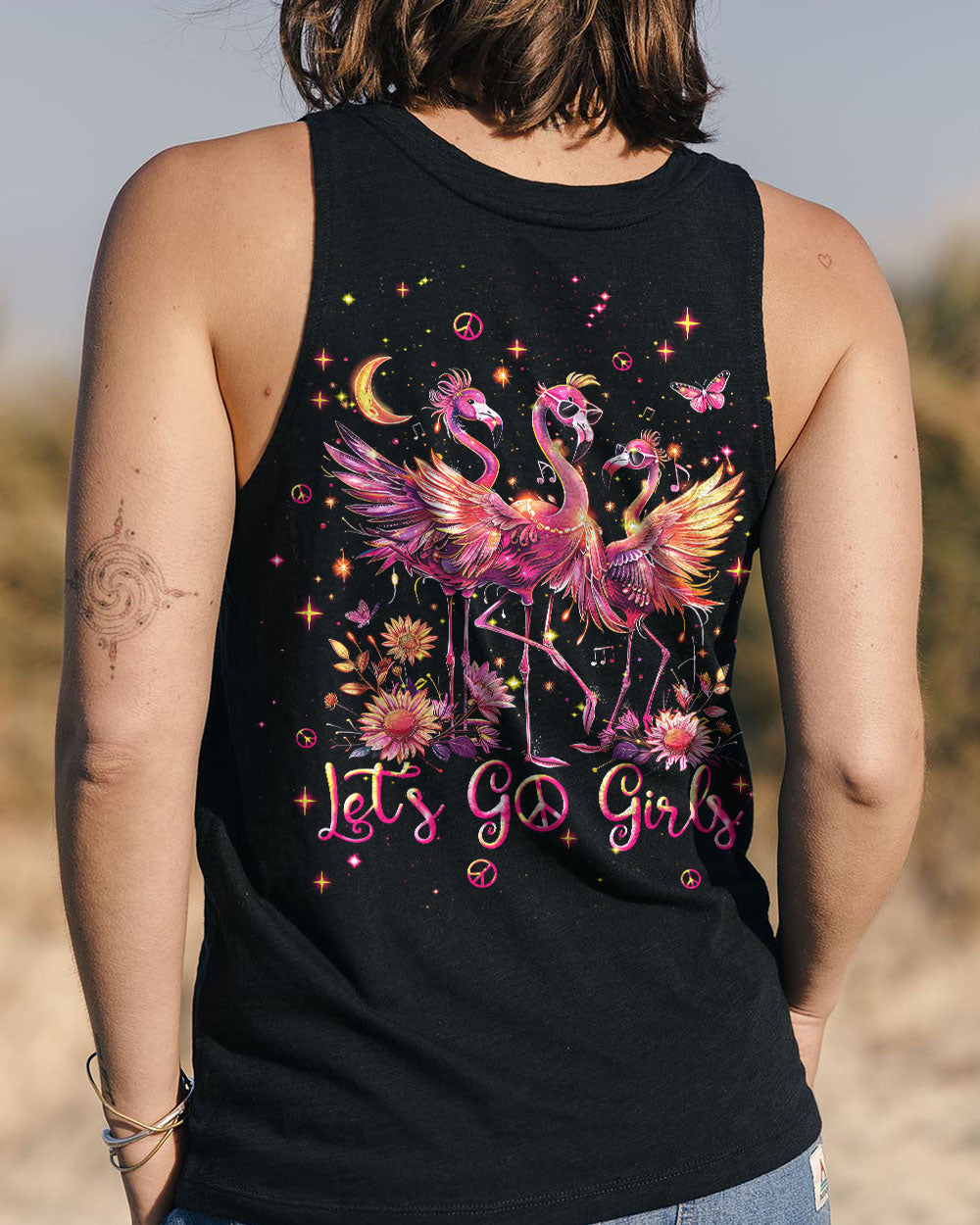 Hippie Art Zone - Let&#39;S Go Girls Flamingo For Hippie