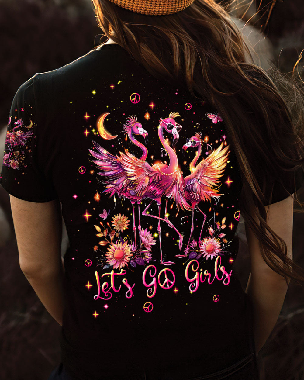 Hippie Art Zone - Let&#39;S Go Girls Flamingo For Hippie