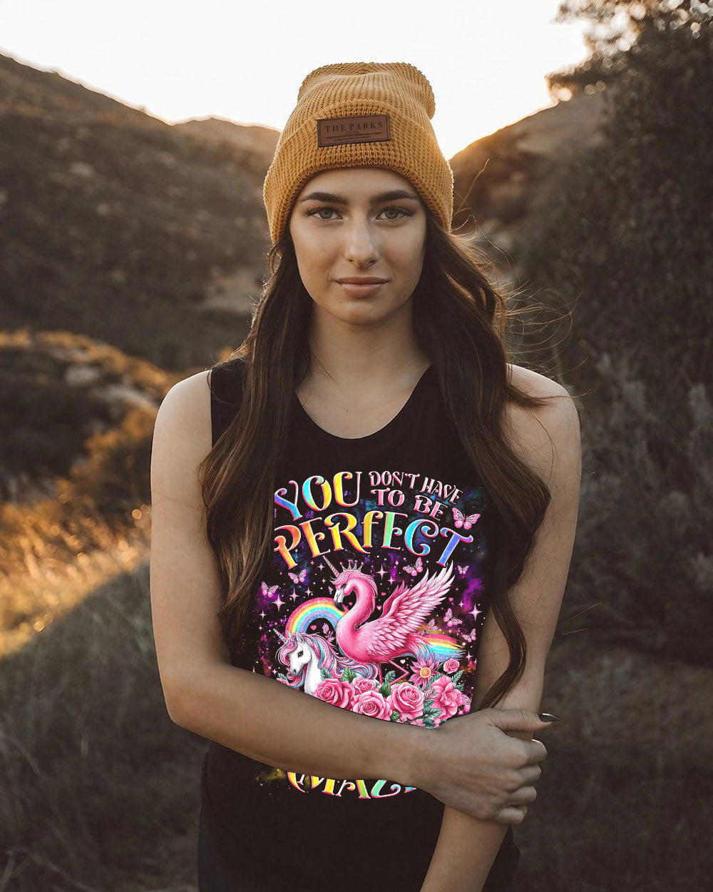 Hippie Art Zone - You Don'T Have To Be Perfect Unicorn Flamingo For Hippie