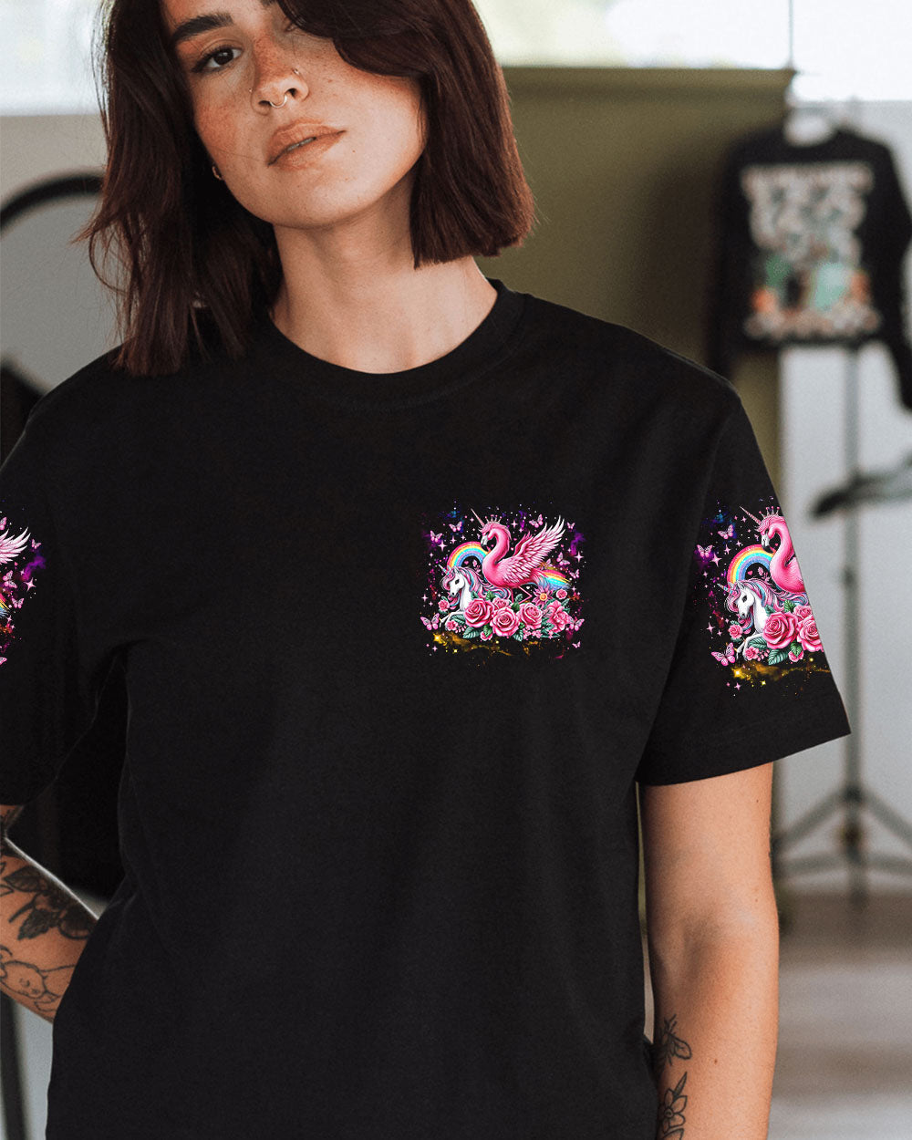 Hippie Art Zone - You Don'T Have To Be Perfect Unicorn Flamingo For Hippie