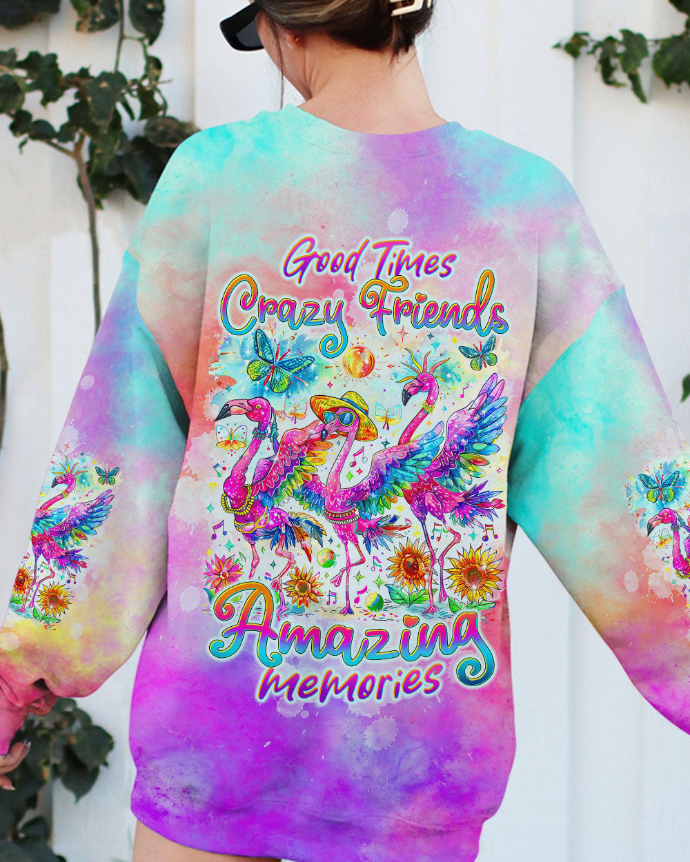 Hippie Art Zone - Good Times Crazy Friend Flamingo For Hippie