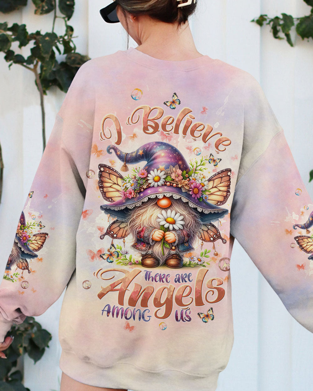 Hippie Art Zone - I Believe There Are Angels Among Us Gnome For Hippie