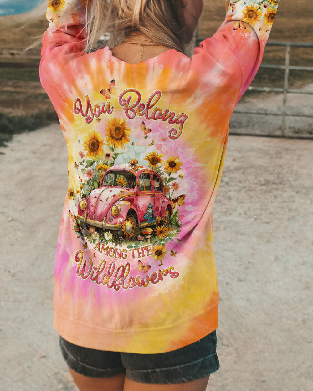 Hippie Art Zone - You Belong Among The Wildflowers Car For Hippie