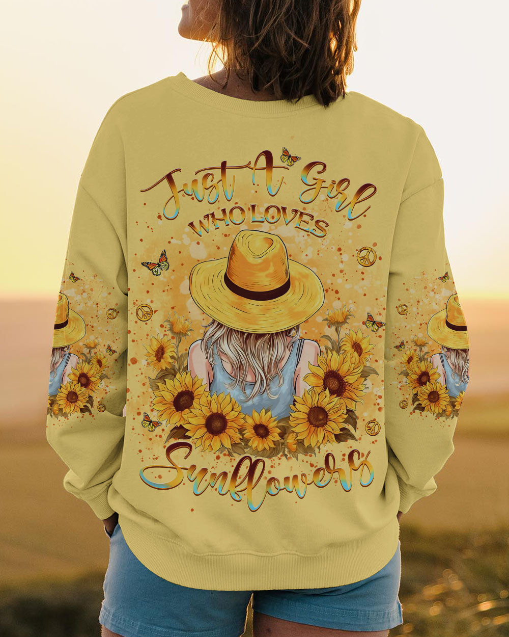 Hippie Art Zone - Just A Girl Who Loves Sunflowers For Hippie