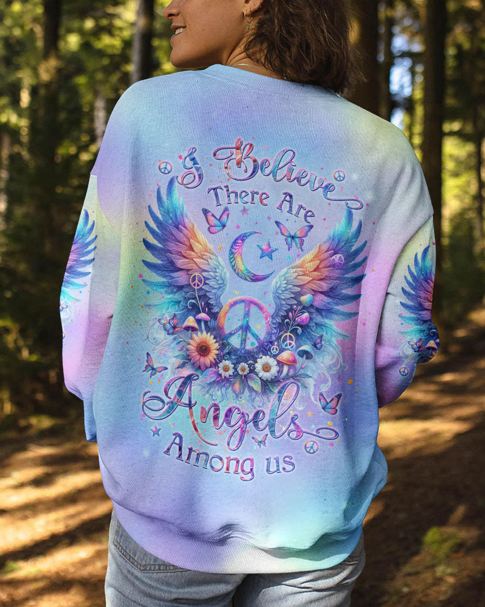 Hippie Art Zone - I Believe There Are Angels Among Us Wings For Hippie