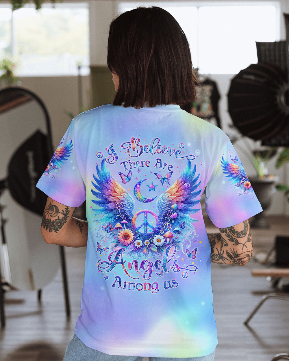 Hippie Art Zone - I Believe There Are Angels Among Us Wings For Hippie