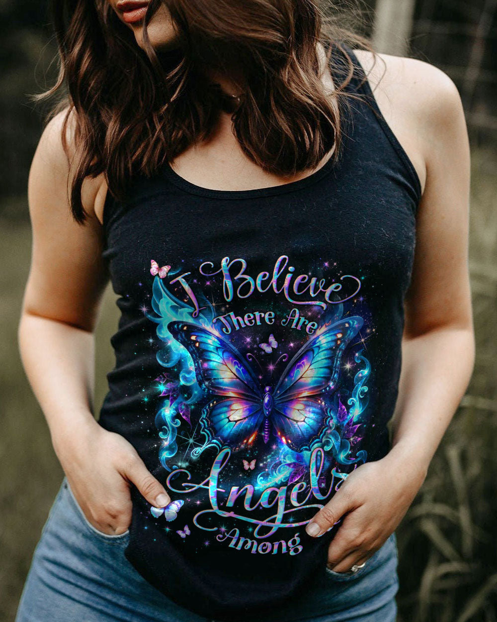 Hippie Art Zone - I Believe There Are Angels Among Us Butterfly For Hippie