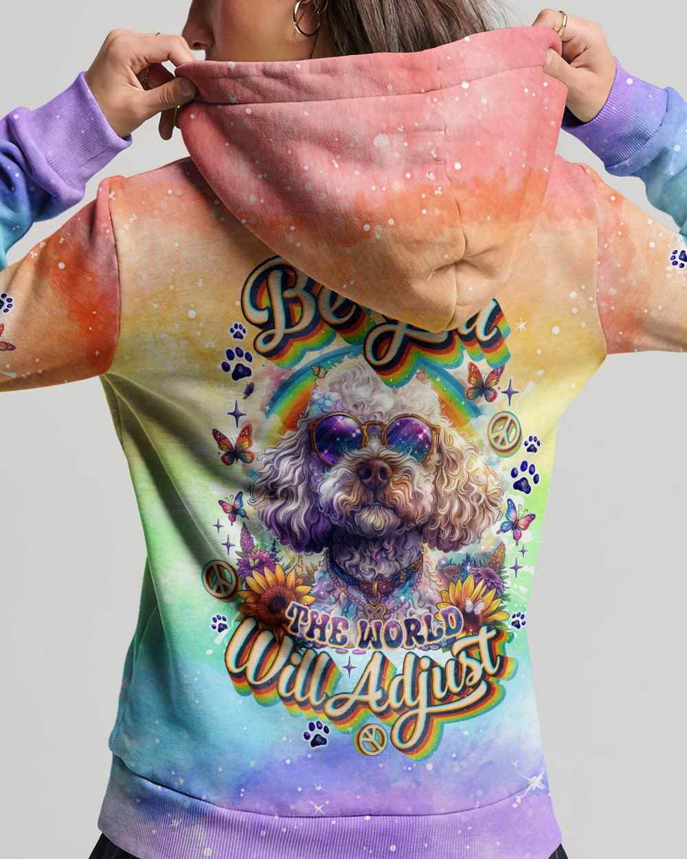 Hippie Art Zone - Be You The World Will Adjust Poodle Dog For Hippie