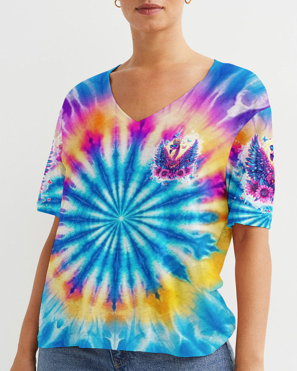 Hippie Art Zone - Walk Like A Queen Flamingo Tie Dye For Hippie