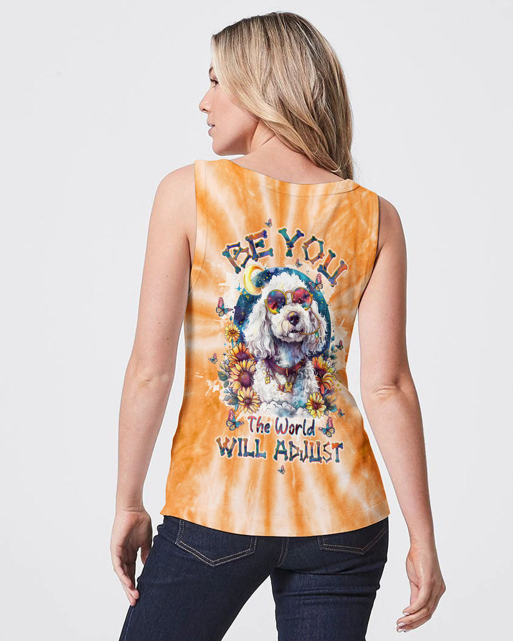 Hippie Art Zone - Be You The World Will Adjust Poodle Dog For Hippie