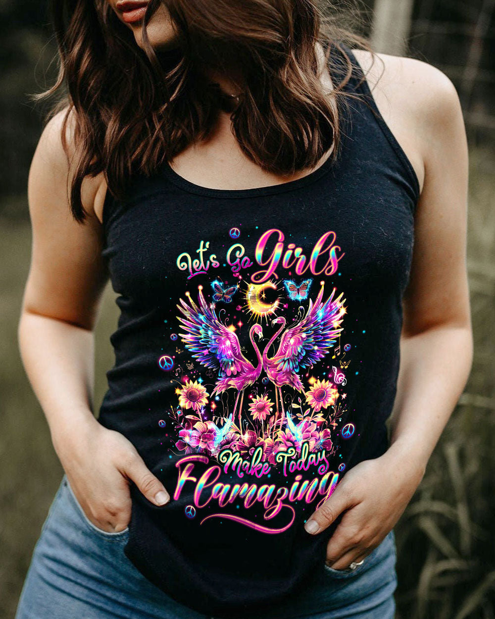 Hippie Art Zone - Let'S Go Girls Make Today Flamazing Flamingo For Hippie