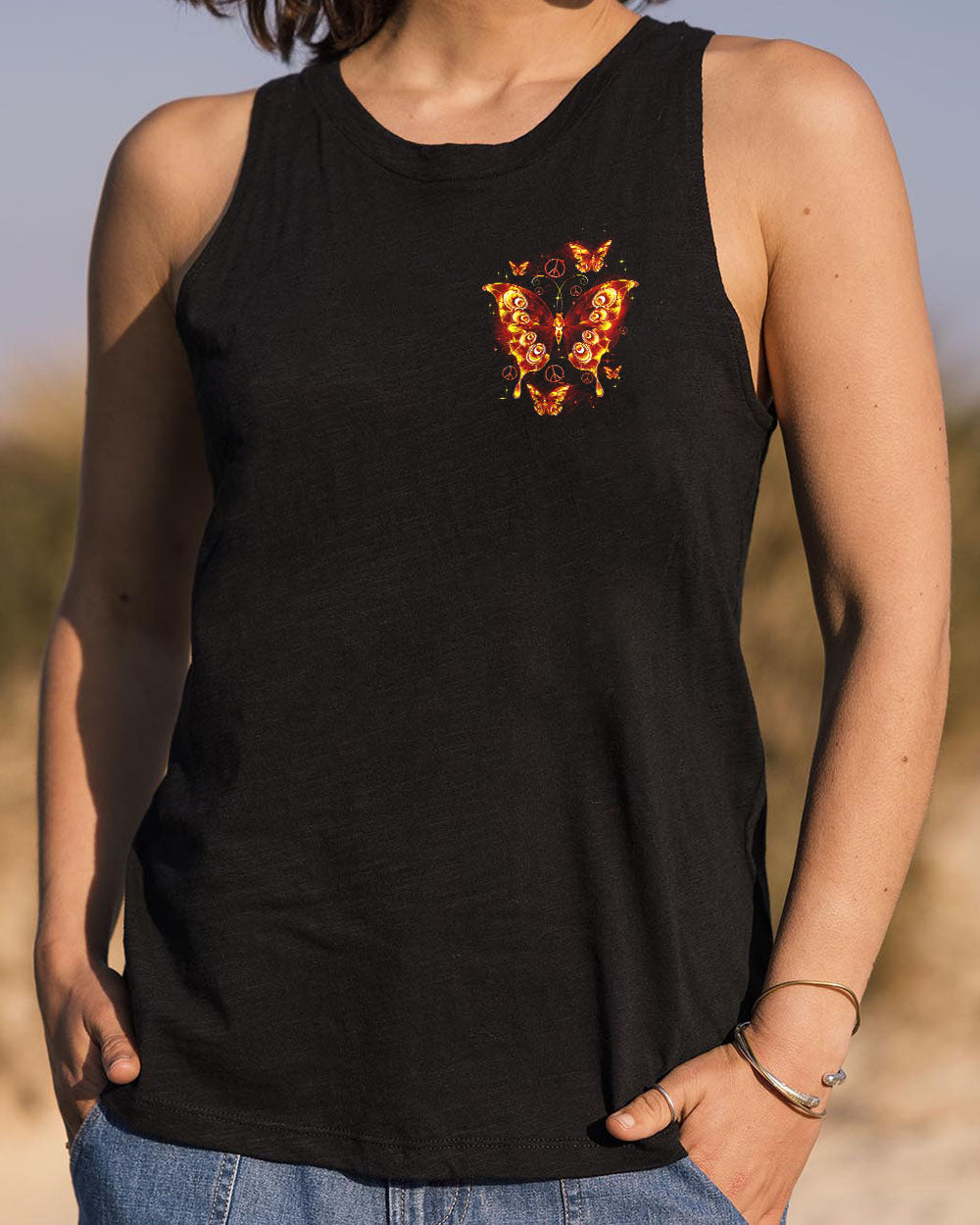 Hippie Art Zone - Just Believe Fire Butterfly For Hippie