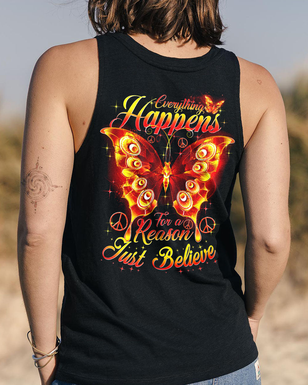 Hippie Art Zone - Just Believe Fire Butterfly For Hippie