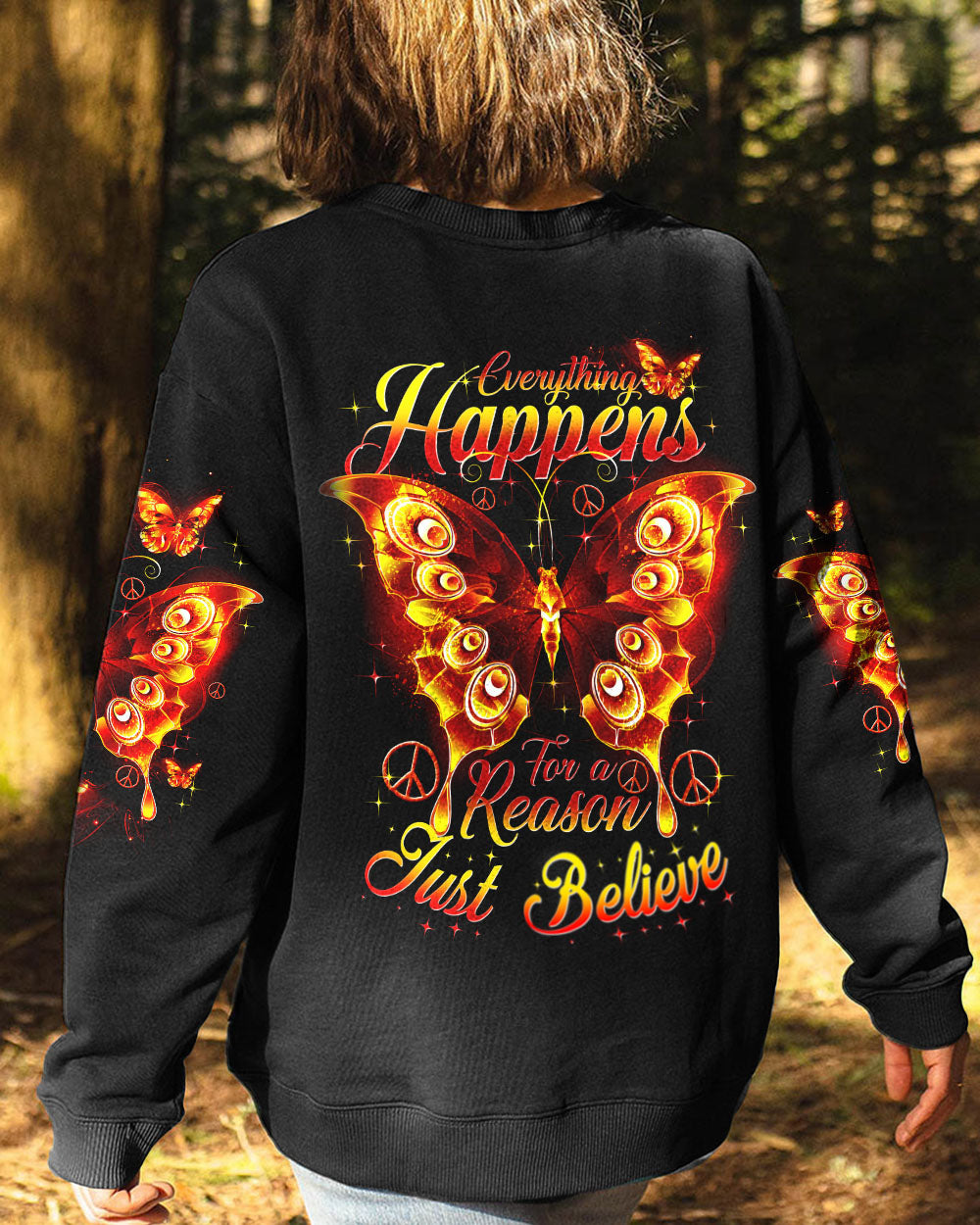 Hippie Art Zone - Just Believe Fire Butterfly For Hippie