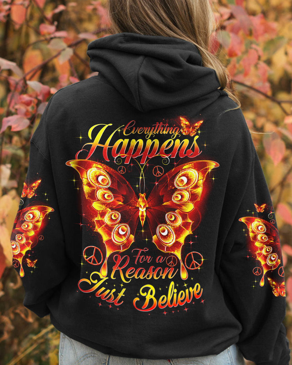 Hippie Art Zone - Just Believe Fire Butterfly For Hippie