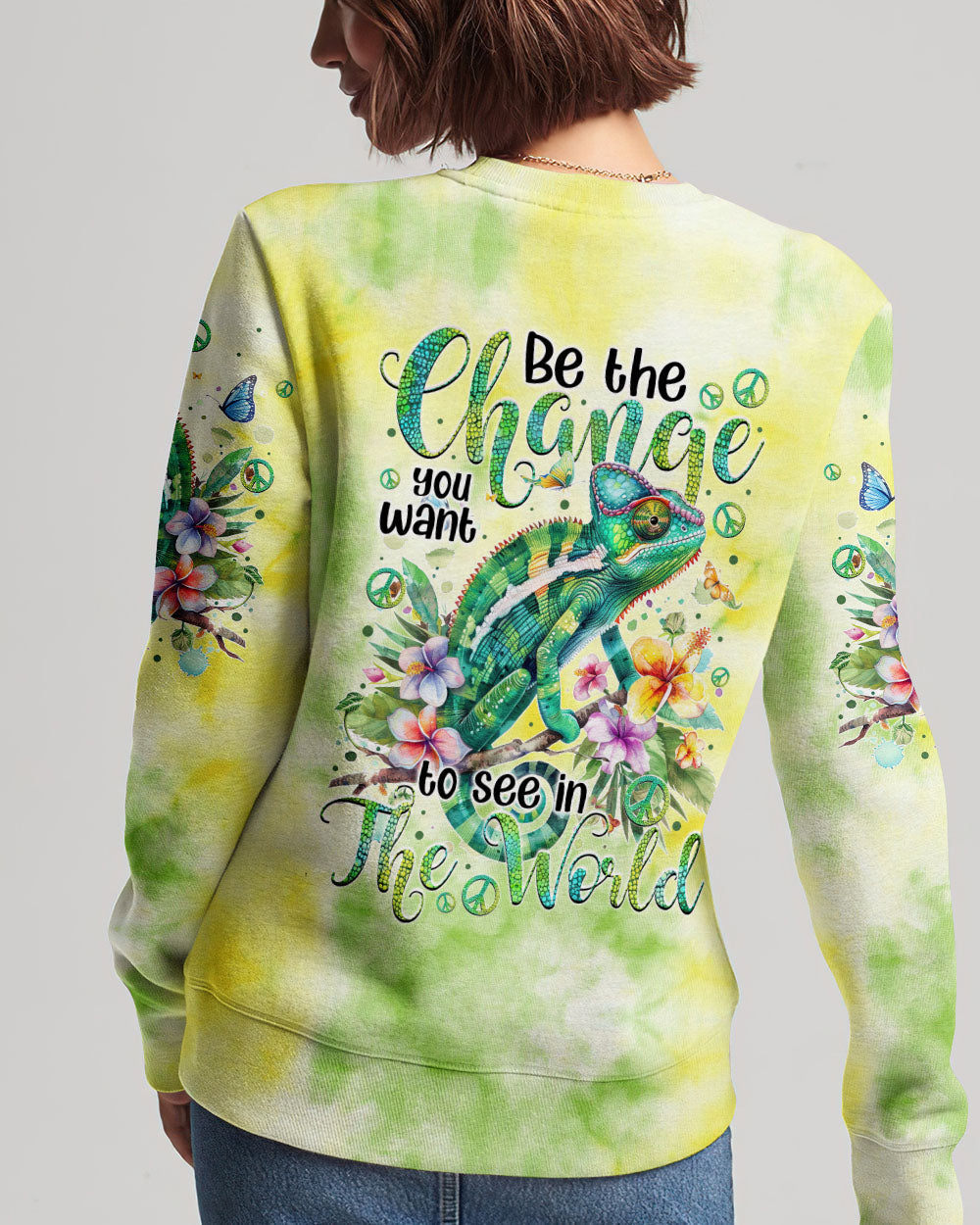 Hippie Art Zone - Be The Change You Want To See In The World Chameleon For Hippie