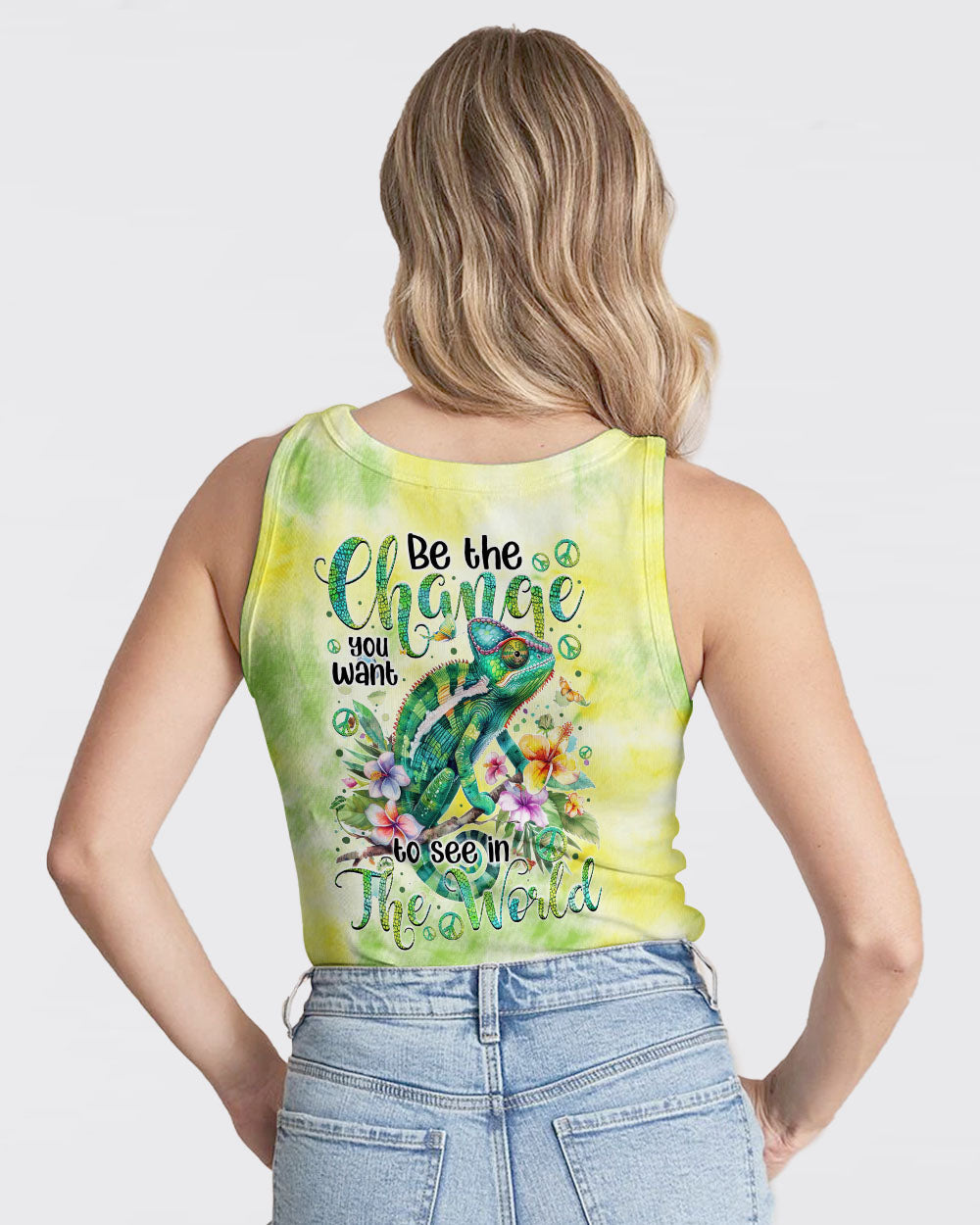 Hippie Art Zone - Be The Change You Want To See In The World Chameleon For Hippie