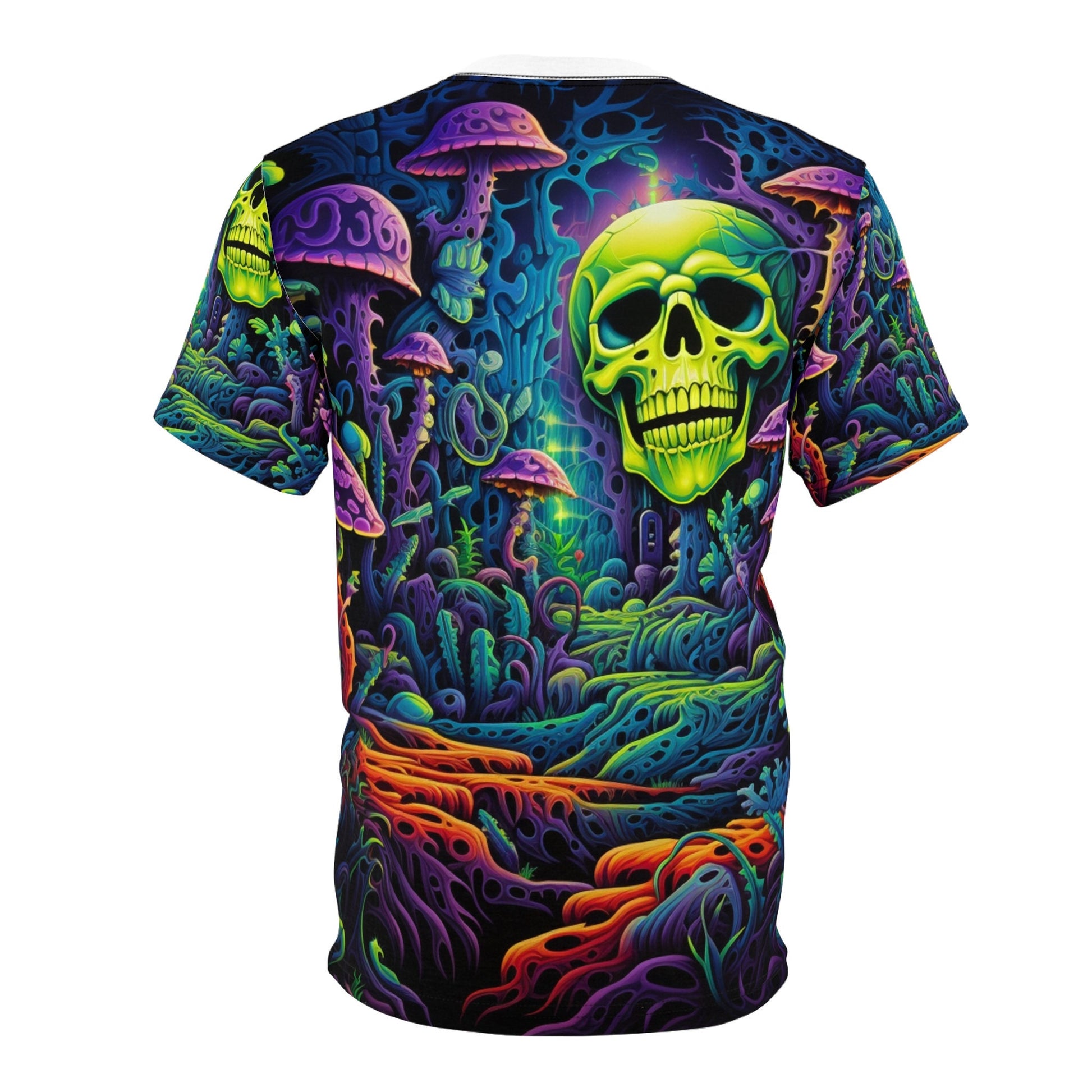 hippieartzone T-Shirt Ambrosia Cortese - Psychedelic Camouflage Tee - Blacklight Reactive Apparel