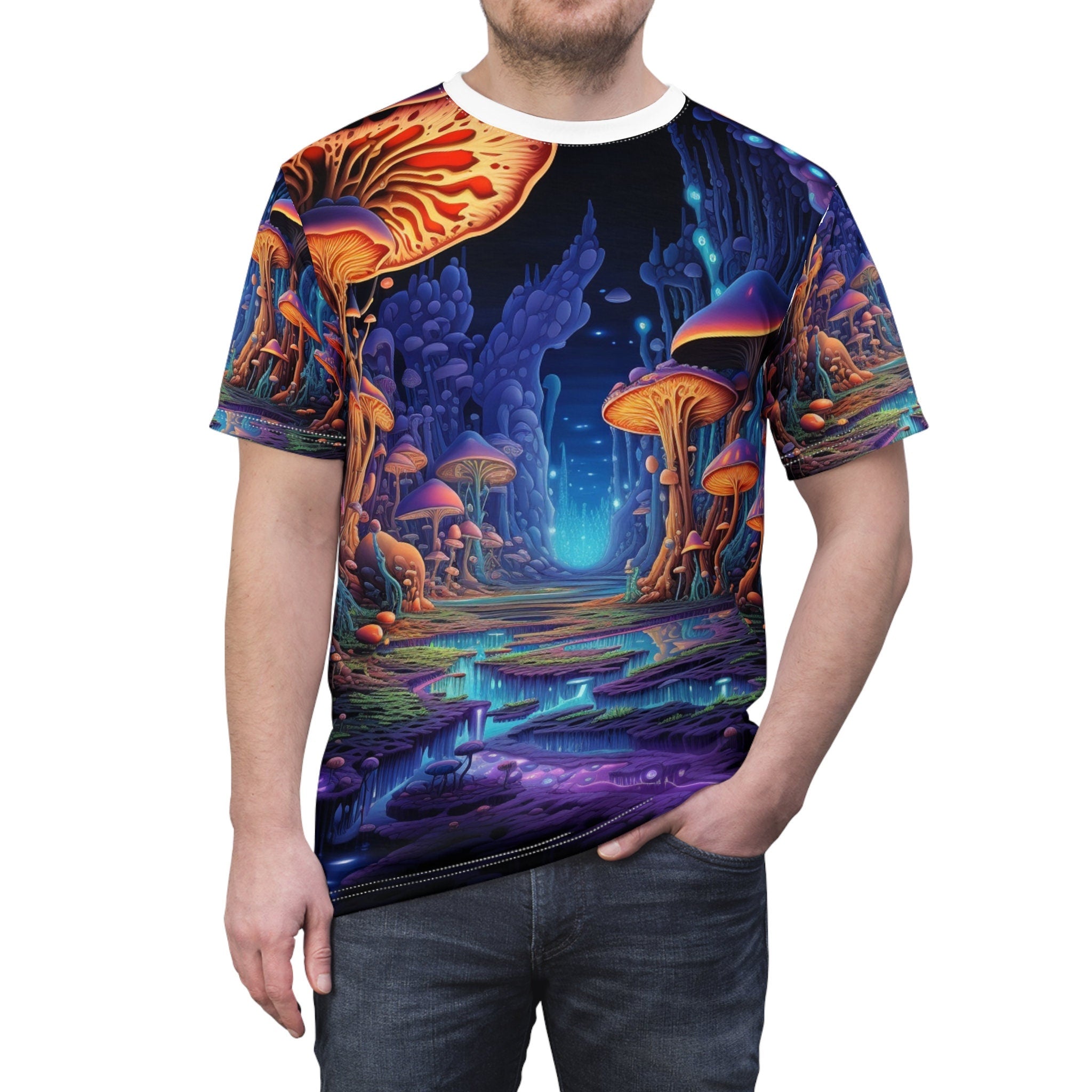 hippieartzone T-Shirt Celestina Dellamore - Unique Blacklight Fashion Tee