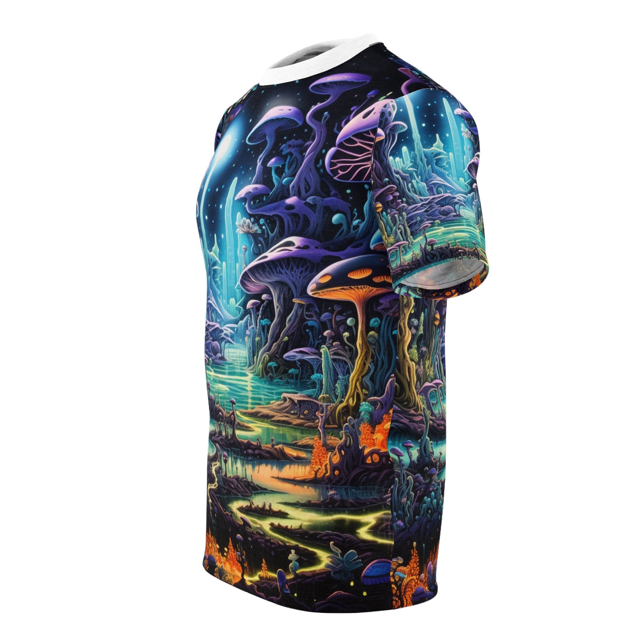 hippieartzone T-Shirt Elizabeth Cranwell - Unique Blacklight Fashion Tee