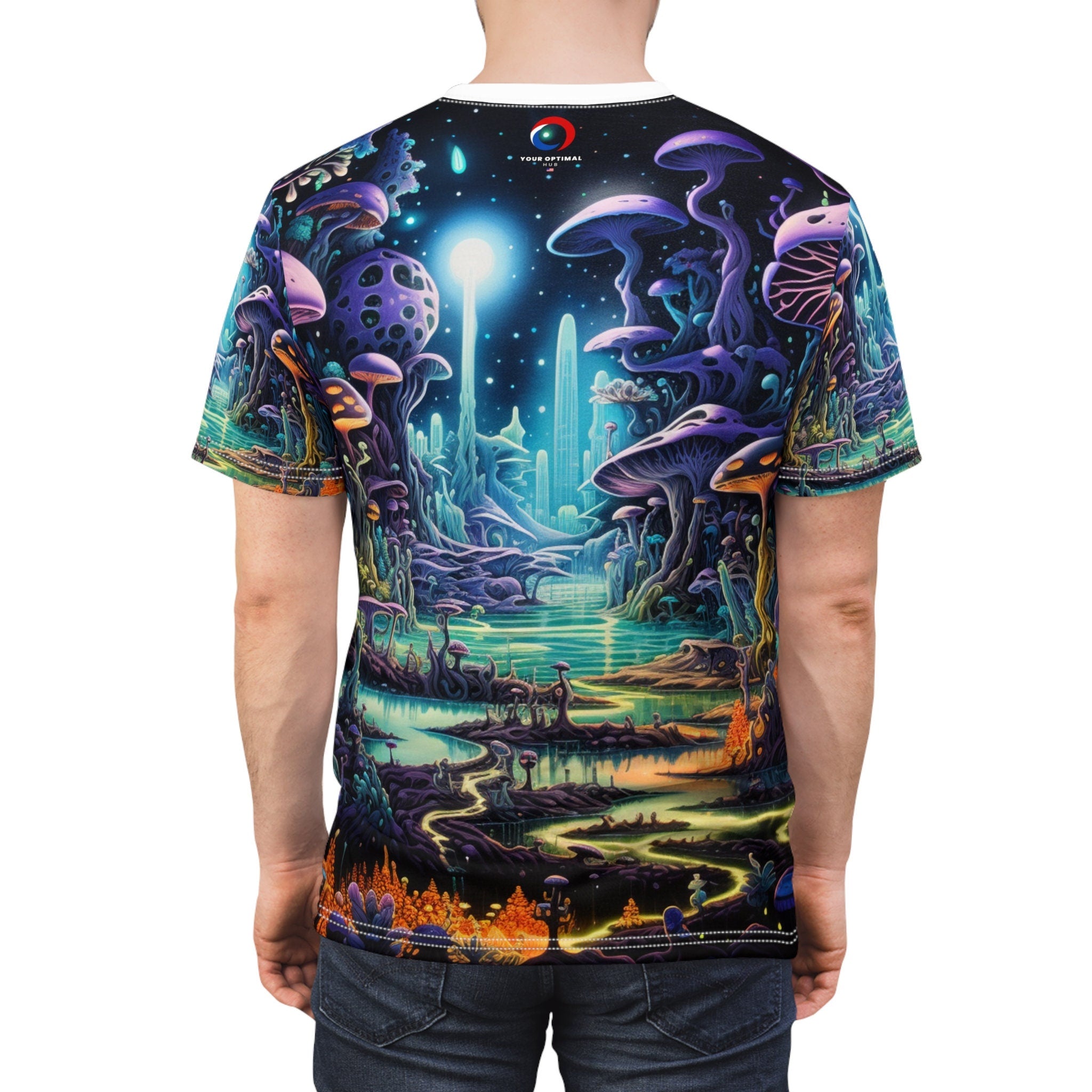 hippieartzone T-Shirt Elizabeth Cranwell - Unique Blacklight Fashion Tee