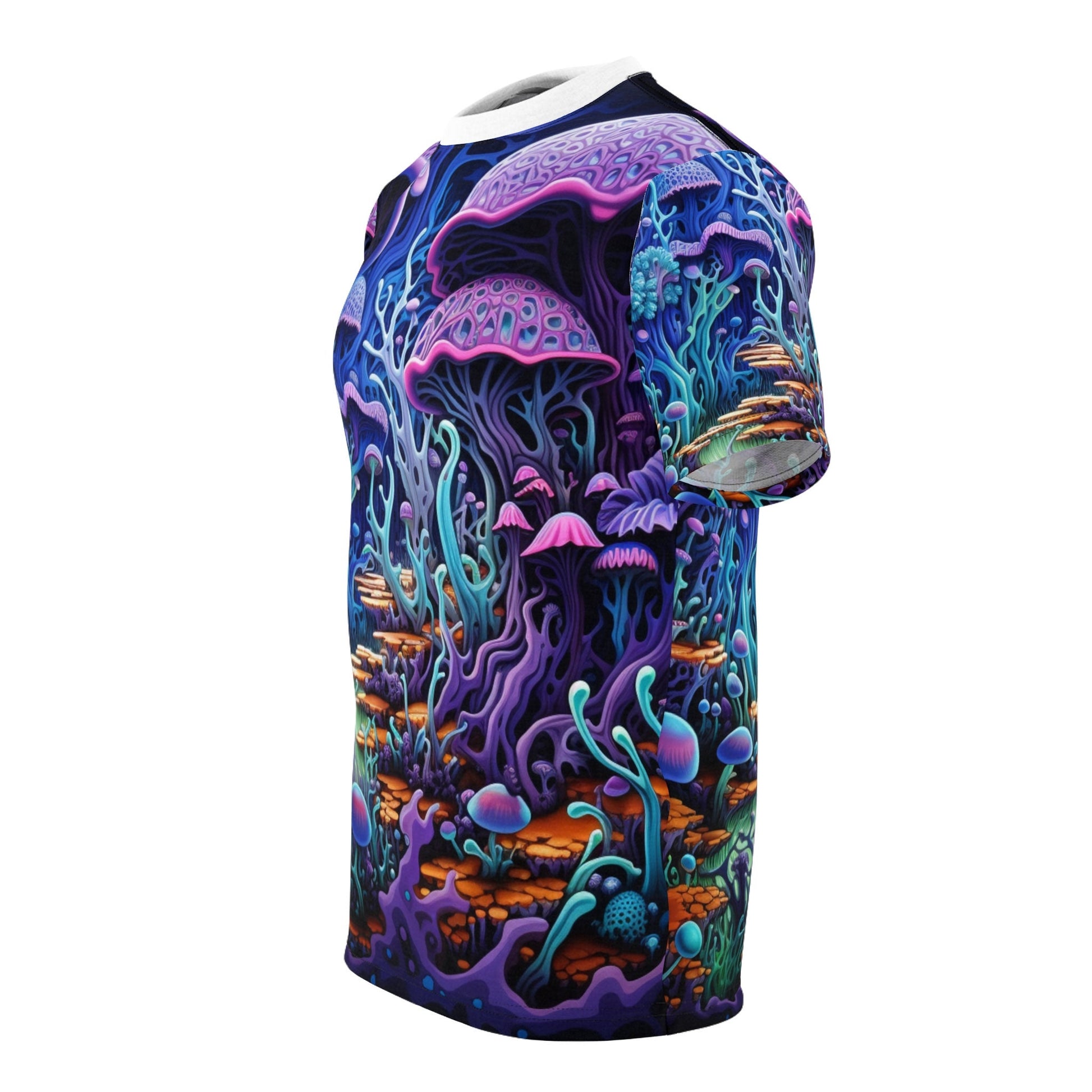 hippieartzone T-Shirt Elizabetta Sforza - Psychedelic Camouflage Tee - Blacklight Reactive Apparel