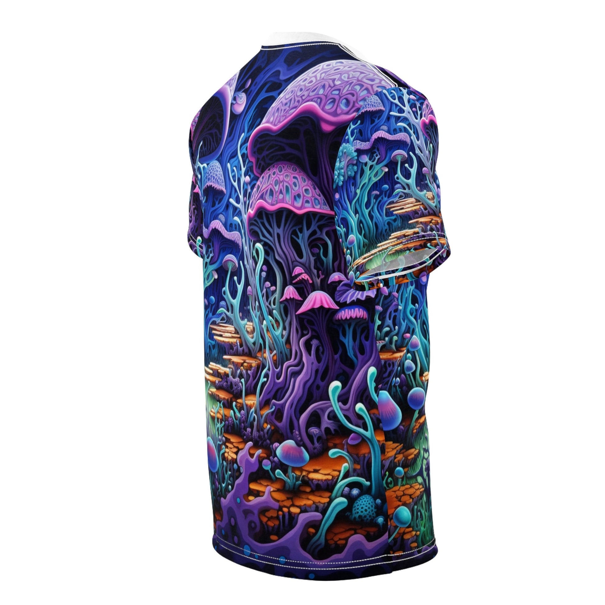 hippieartzone T-Shirt Elizabetta Sforza - Psychedelic Camouflage Tee - Blacklight Reactive Apparel