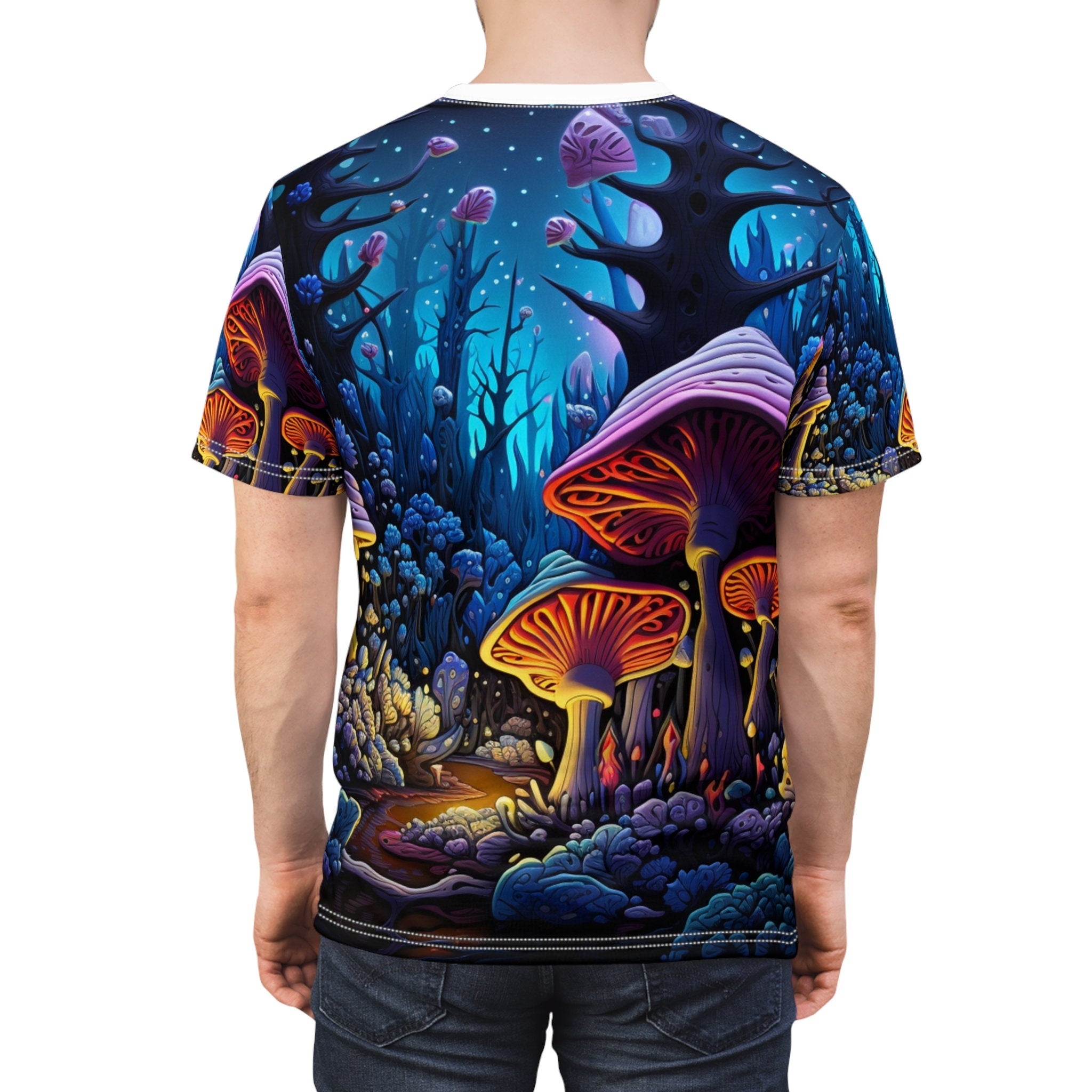 hippieartzone T-Shirt Emilia Vanetti - Psychedelic Camouflage Tee - Blacklight Reactive Apparel