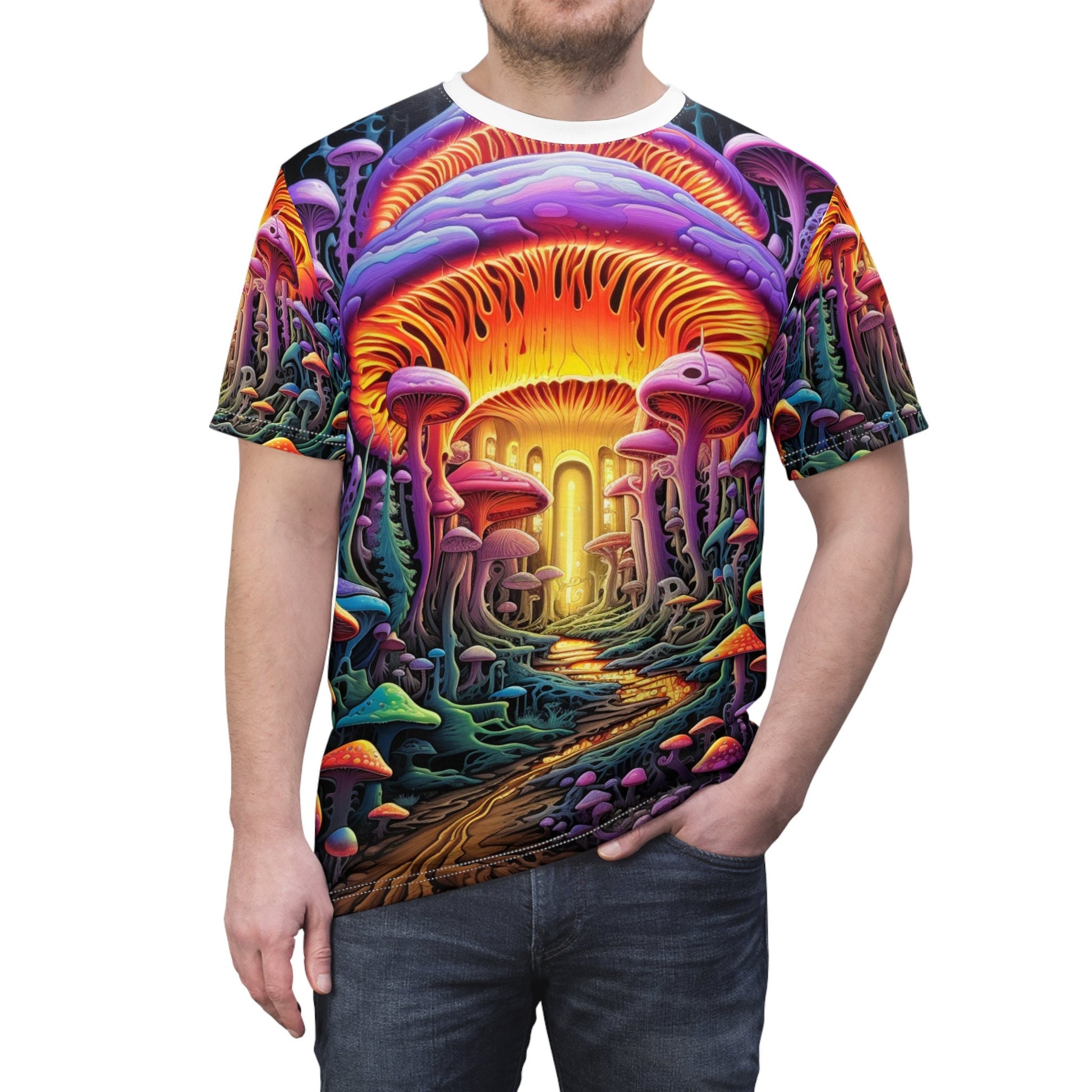 hippieartzone T-Shirt Seraphina Deluca - Unique Blacklight Fashion Tee