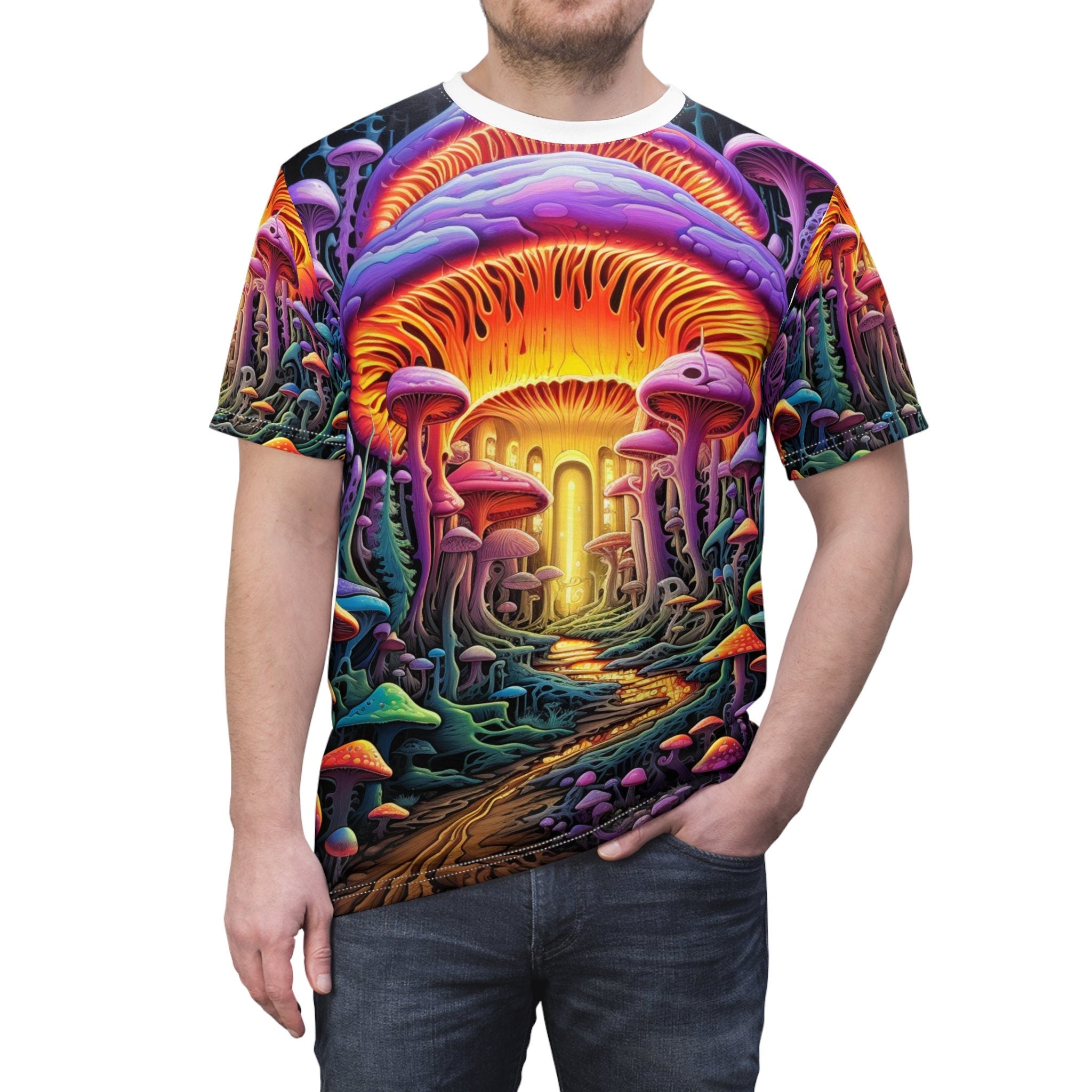 hippieartzone T-Shirt Seraphina Deluca - Unique Blacklight Fashion Tee