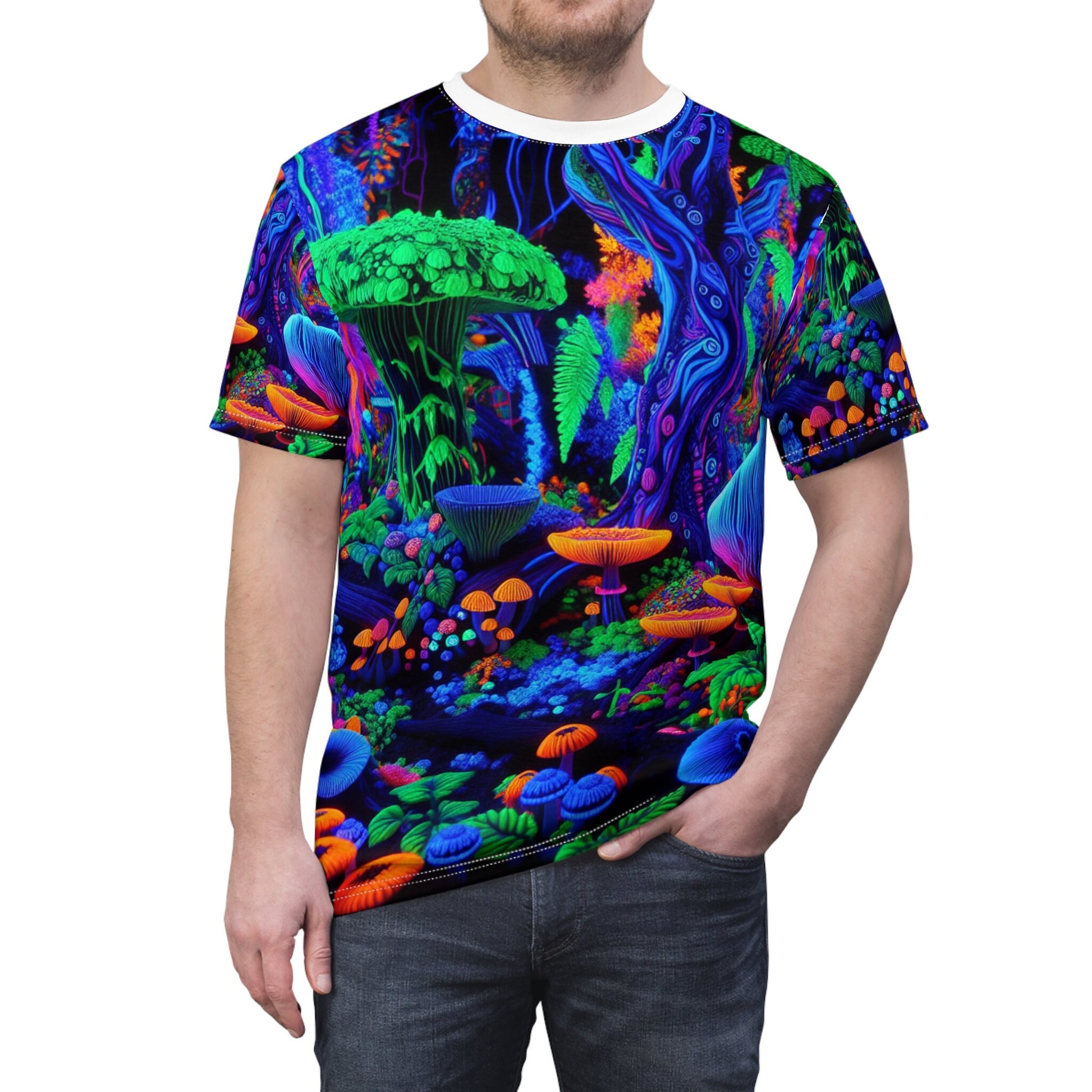 hippieartzone T-Shirt Veronica DaVinci - Blacklight Reactive Apparel