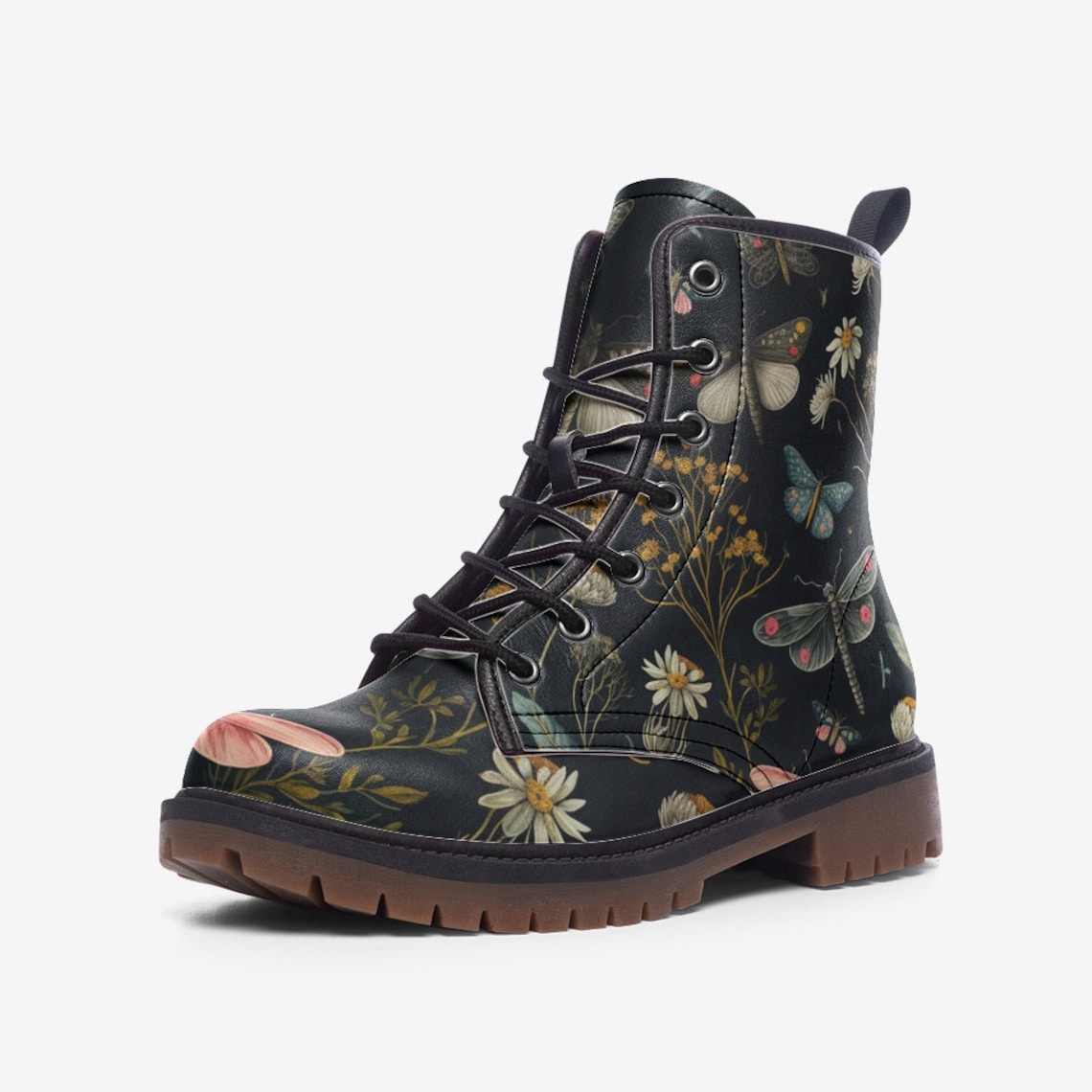 Hippie Art Zone - Wildflowers & Butterflies Boots.