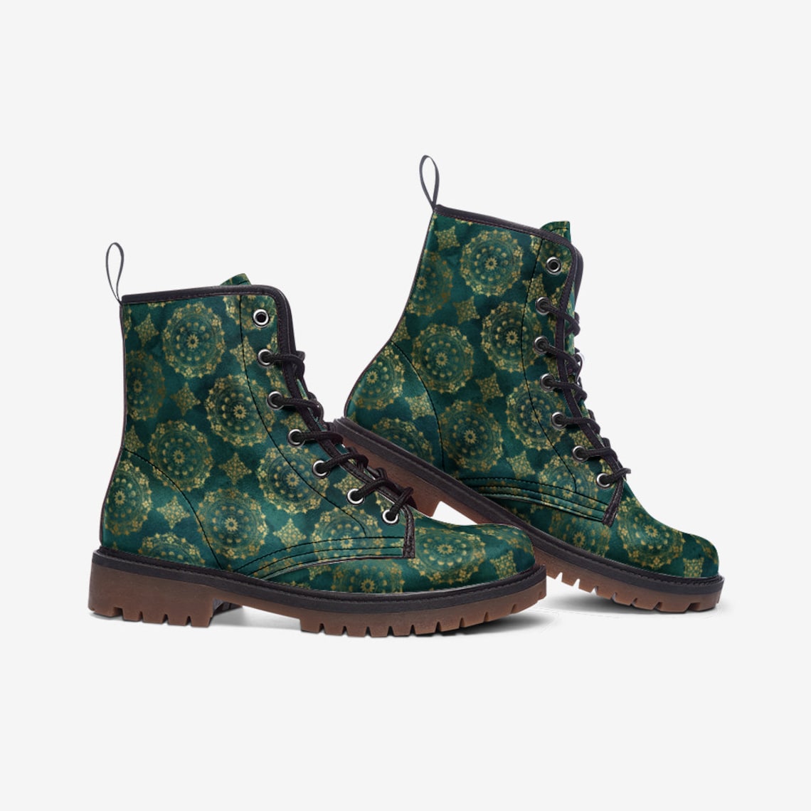 Hippie Art Zone - Rich Mystical Combat Boots.