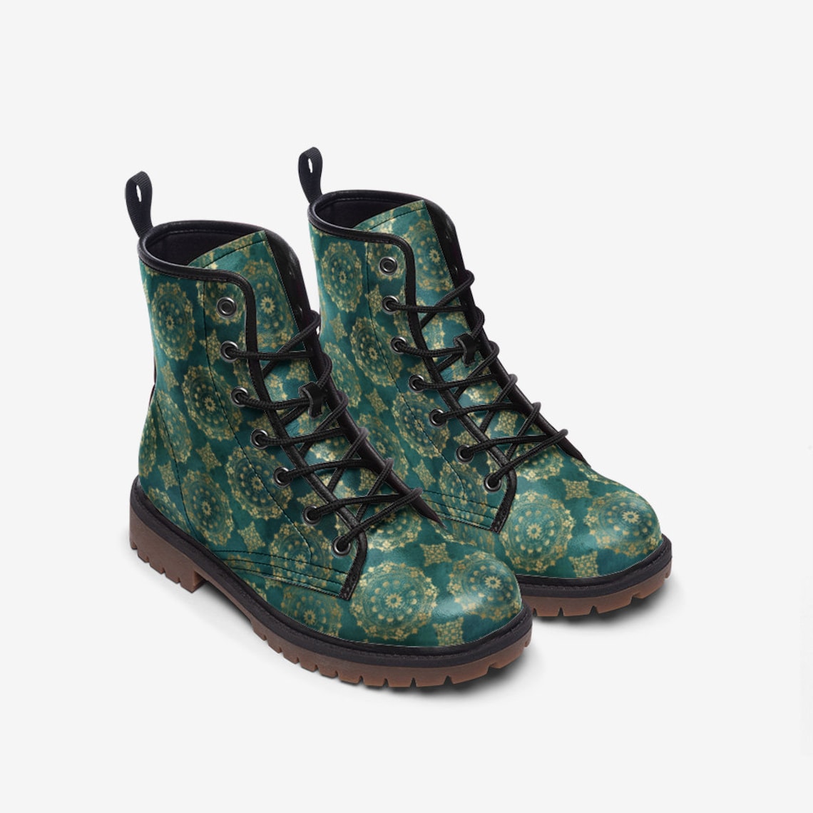 Hippie Art Zone - Rich Mystical Combat Boots.