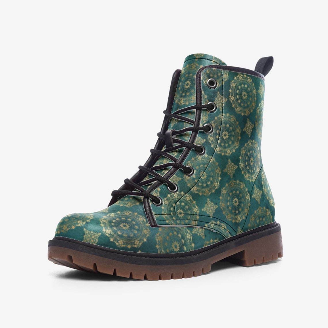 Hippie Art Zone - Rich Mystical Combat Boots.