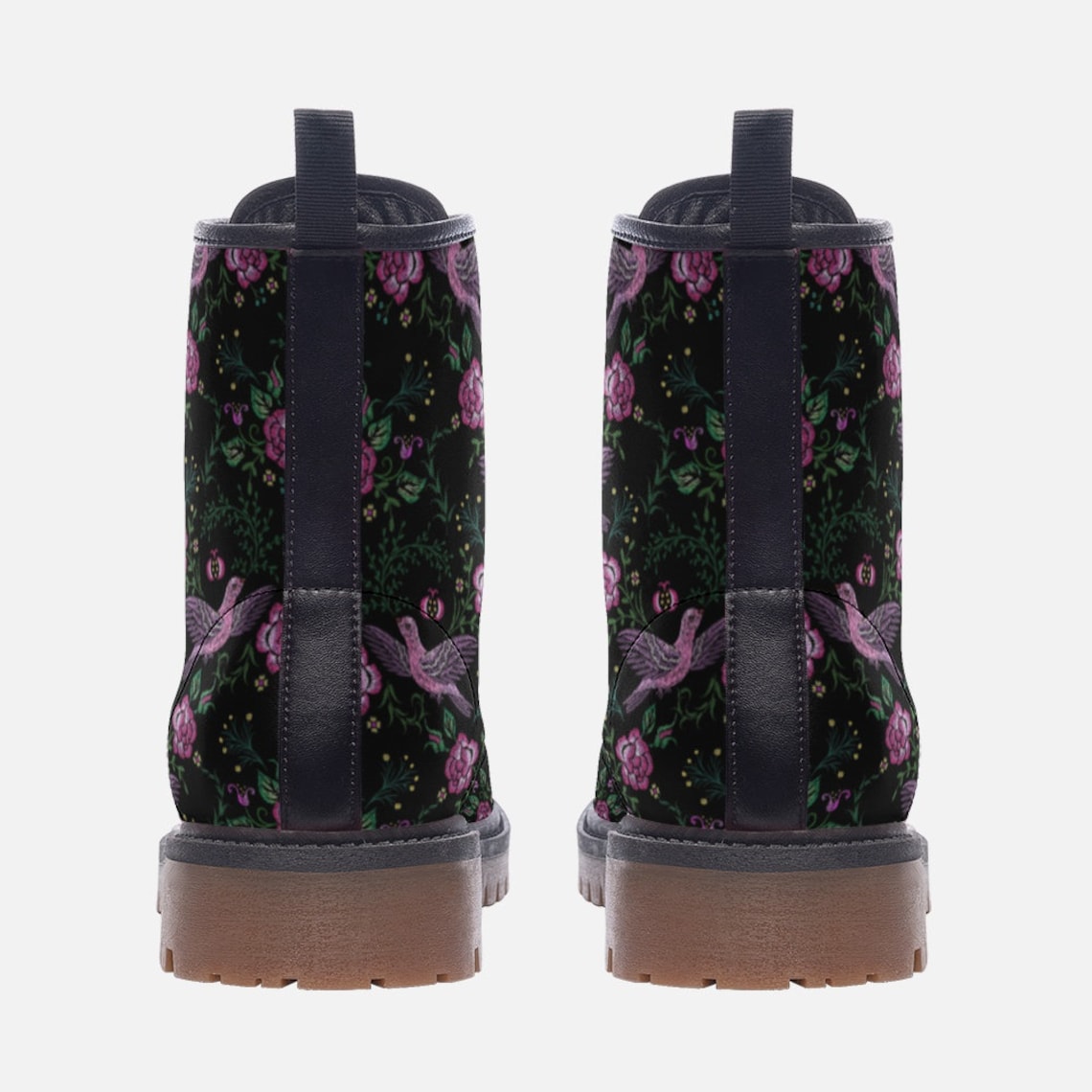 Hippie Art Zone - Purple Birdies Fairy Grunge Boots.