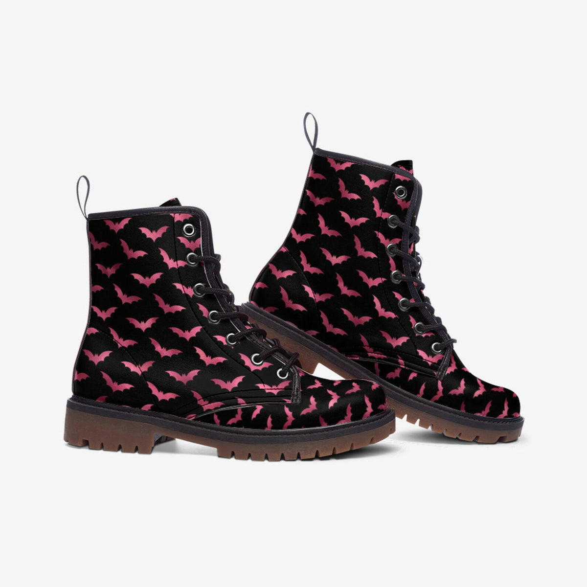 Hippie Art Zone - Vegan Leather Pastel Goth Combat Boots.