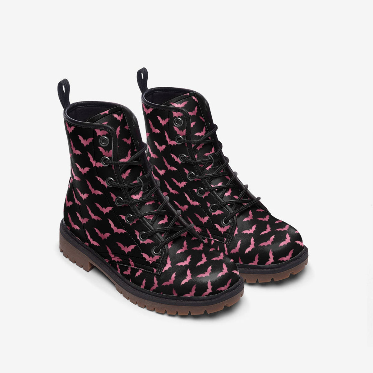 Hippie Art Zone - Vegan Leather Pastel Goth Combat Boots.